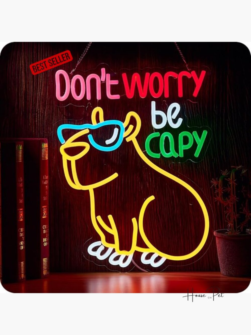 Capybara Neon Sign LED Light Funny Wall Decor for Home Bar Bedroom Birthday Gift